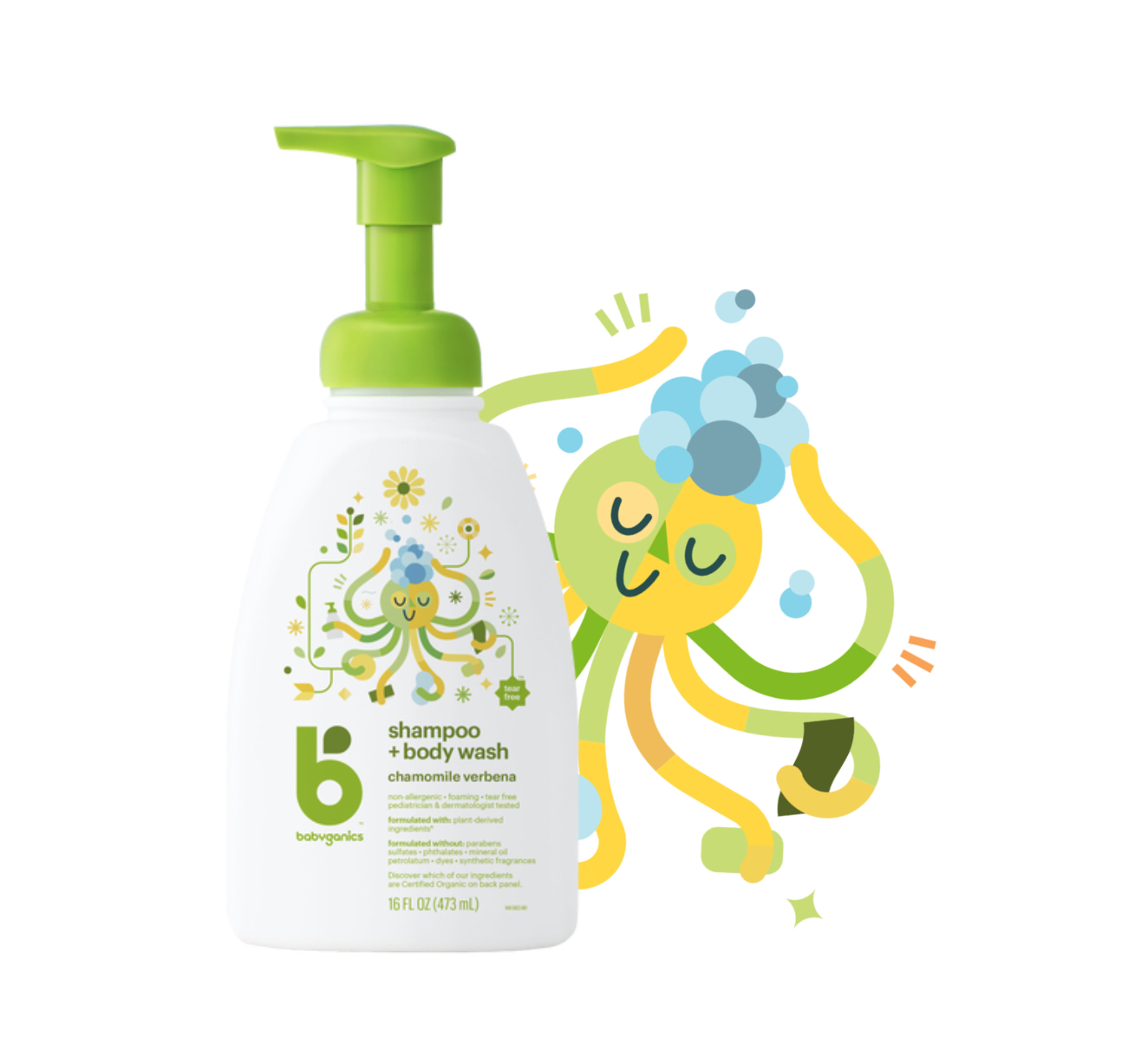 babyganics shampoo and body wash chamomile