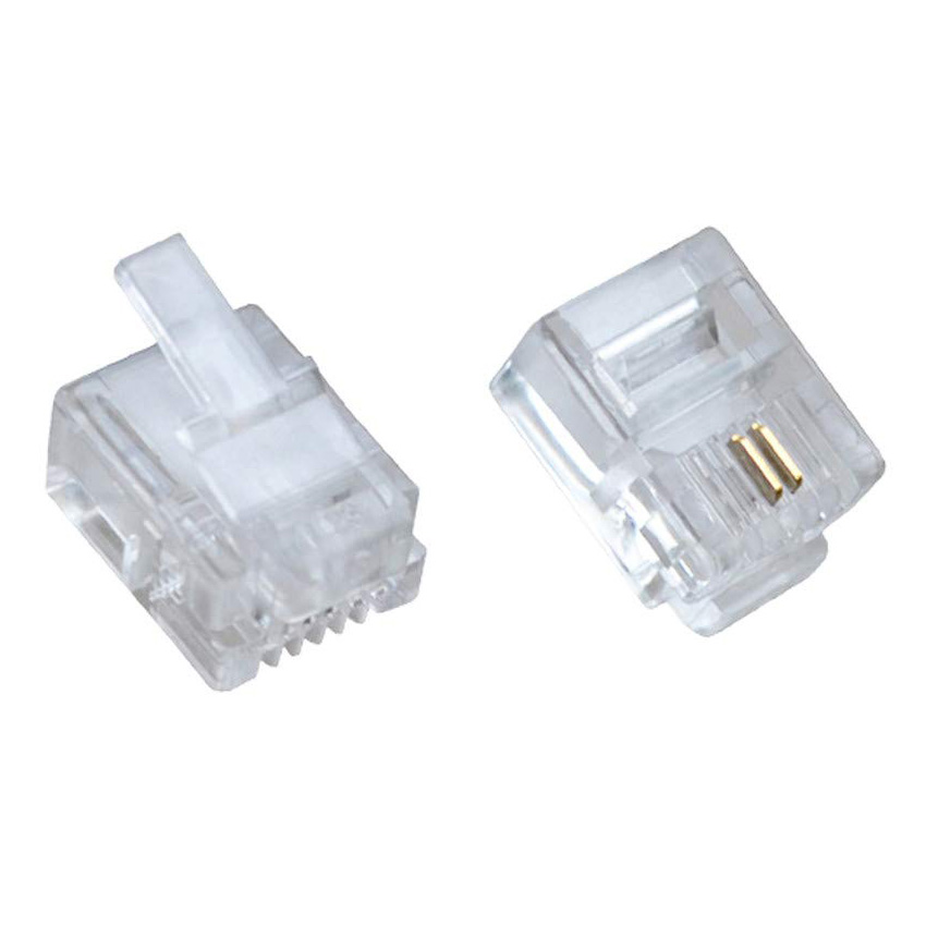 Đầu bấm cáp điện thoại RJ11 connector 6P2C modular plug