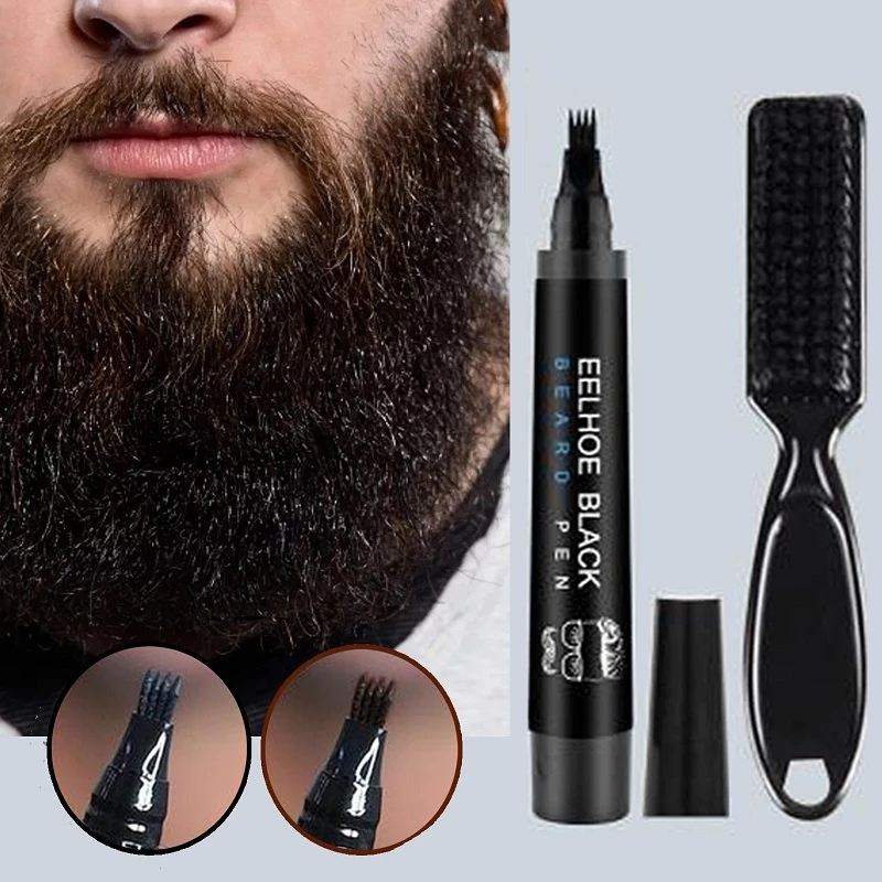 Beard Filling Pen Kit Beard Enhancer Brush Beard Coloring Shaping Tools ...