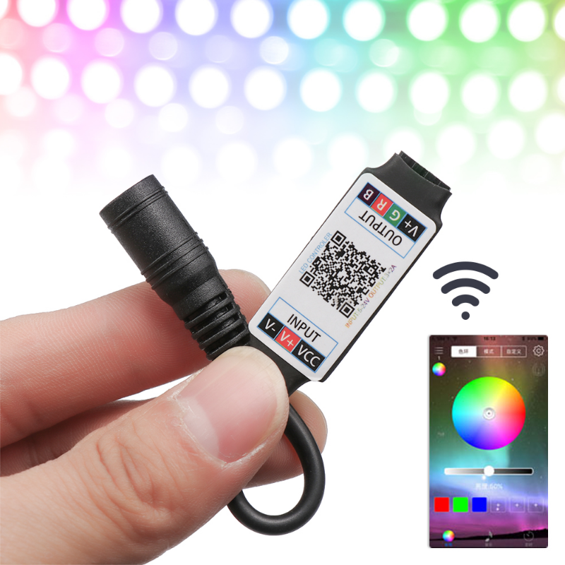 Mini USB DC 5v 12v 24V Mini RGB Bluetooth dimmer led music Bluetooth Smart App Controller control for RGB LED strip light controller RGB Bluetooth Mini LED light regulator