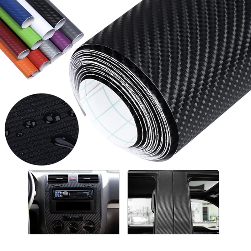 30cmx127cm 3d Carbon Fiber Vinyl Car Wrap Sheet Roll Film Car And Decal ...