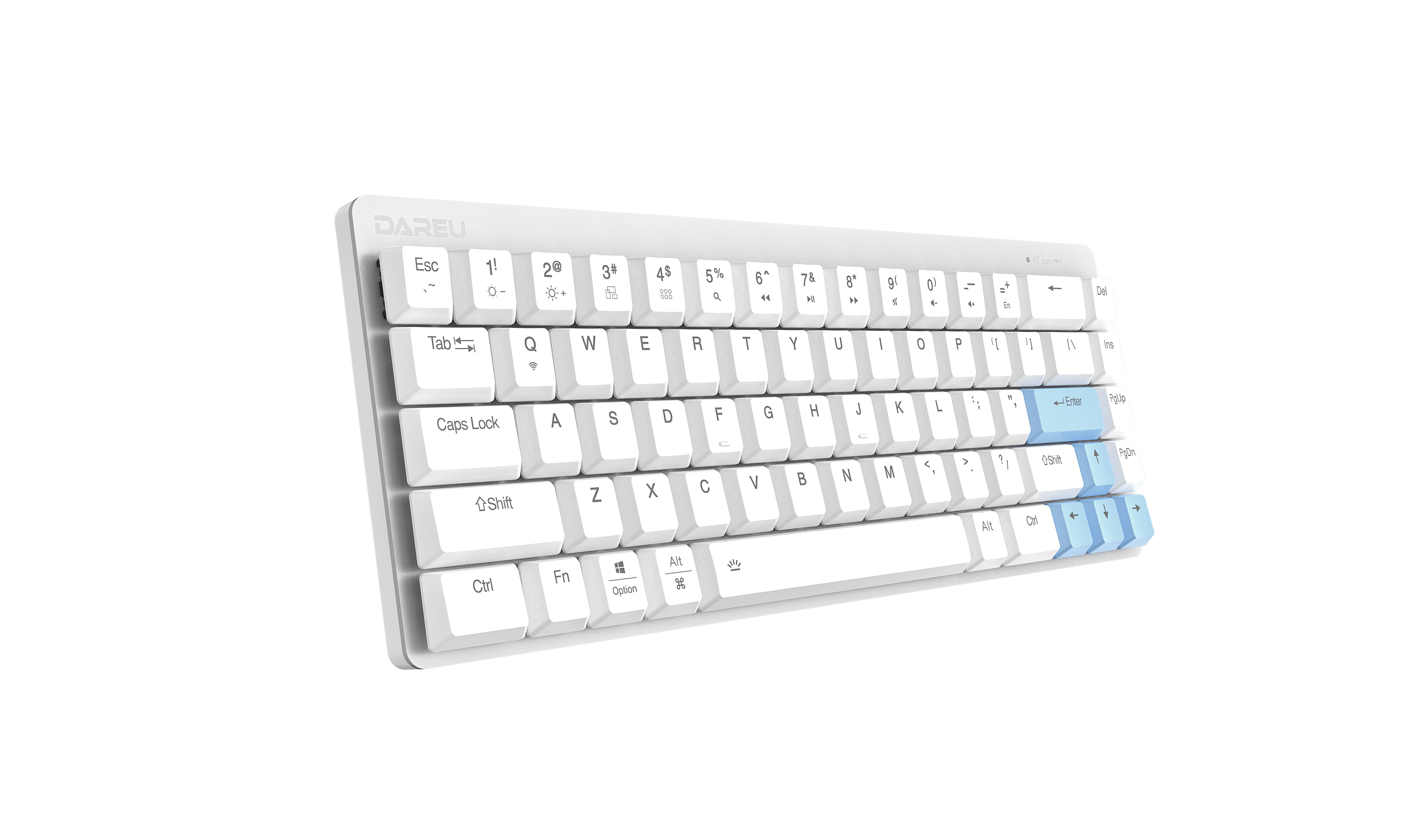 Bàn phím cơ Dareu EK868 Bluetooth WHITE 68KEY  (SLIM, Brown/ Red D-KAILH switch)