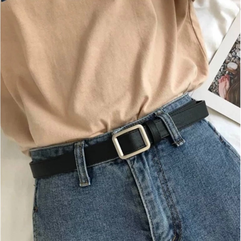 thắt lưng nữ khuy vuông..