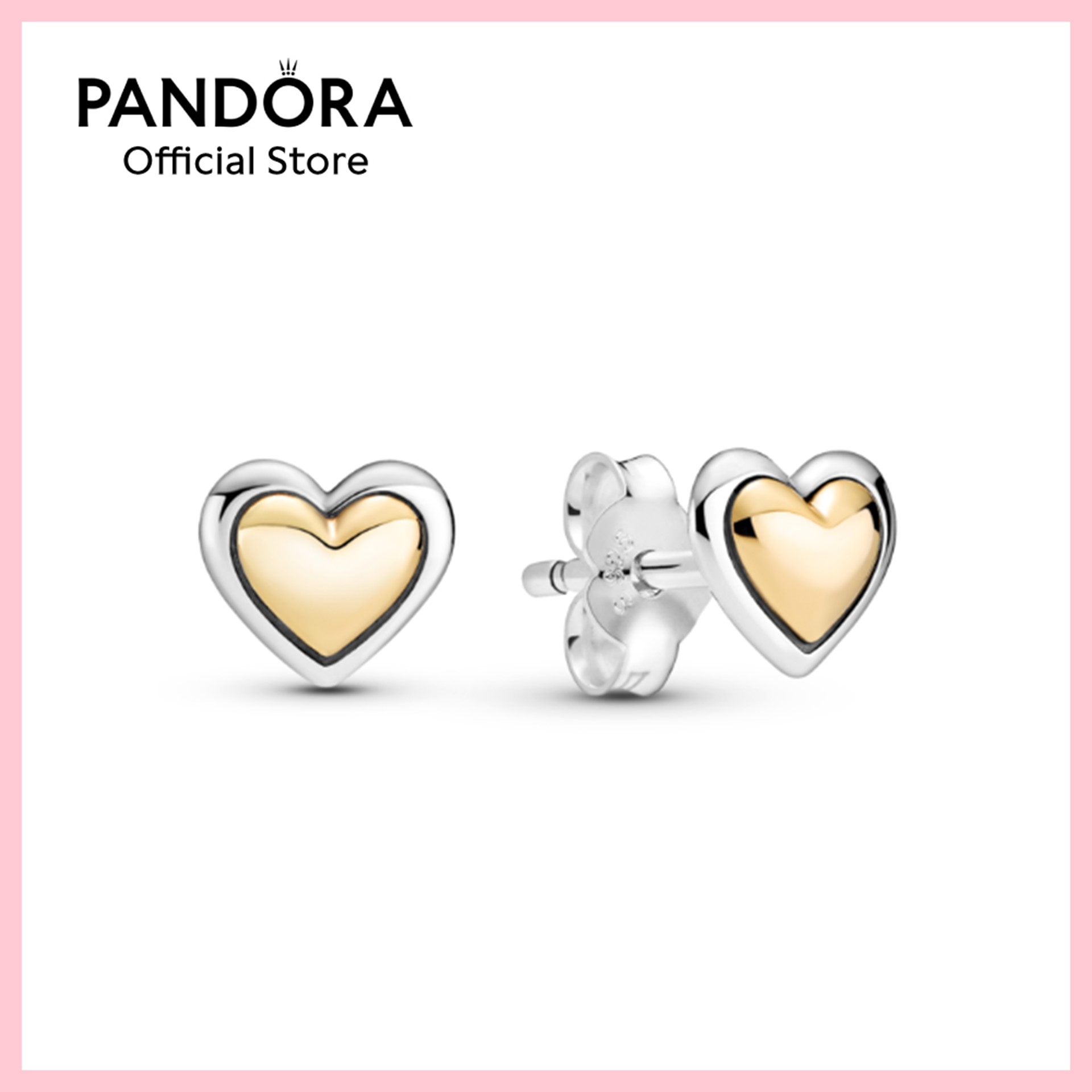 pandora earrings heart studs