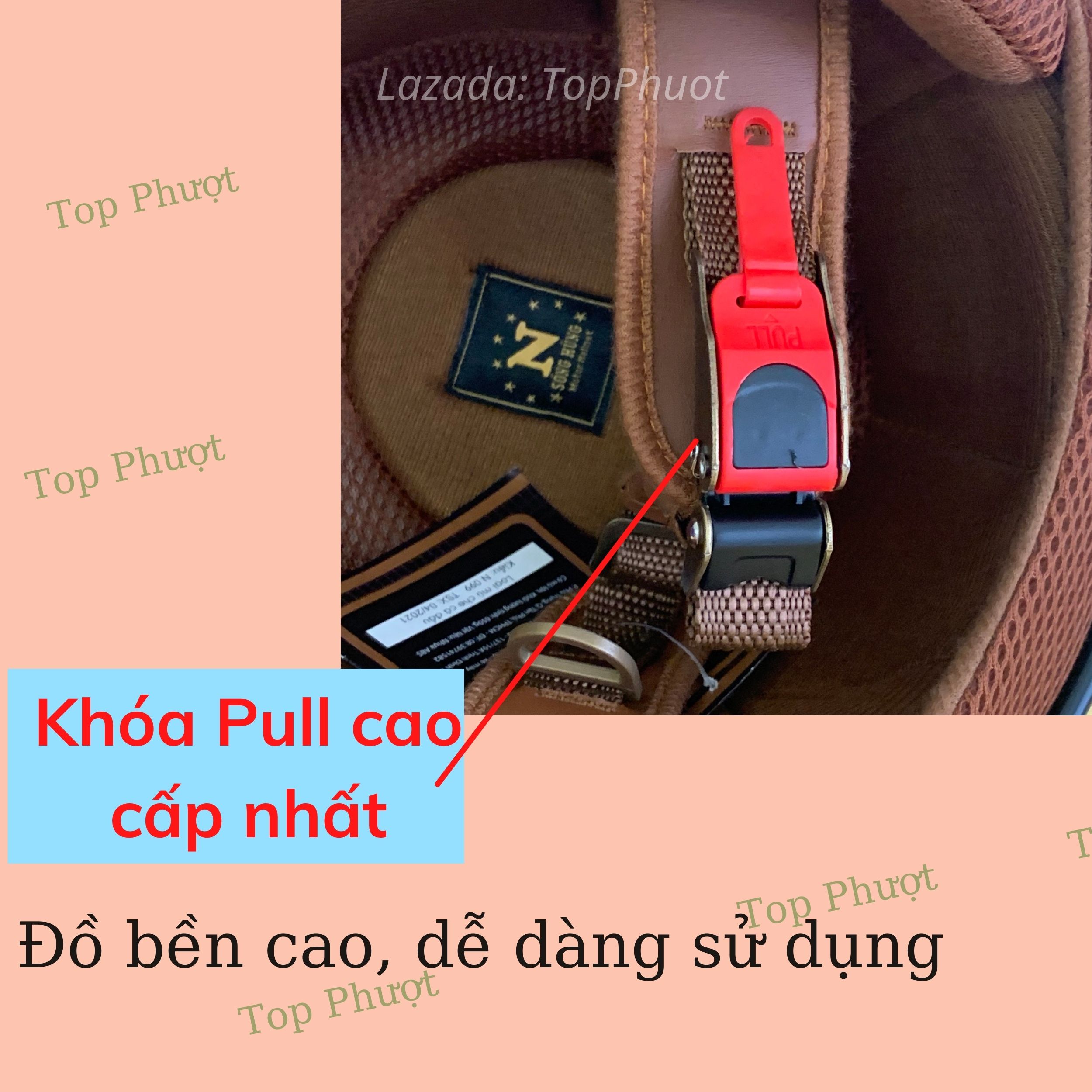 Mũ Bảo Hiểm 3/4 Napoli Ruby Cao Cấp
