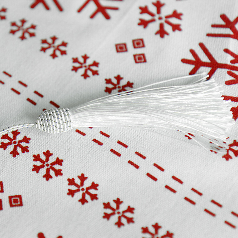 Christmas Snowflake Print Table Runner Christmas Party Dining Table Decoration Tablecloth