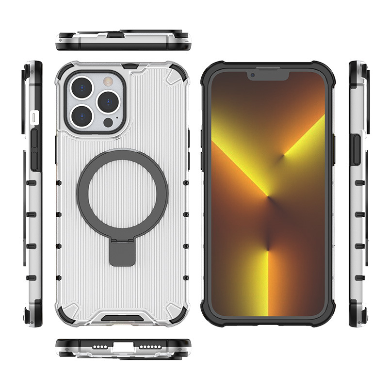 IPhone%2013%20Pro%20Phone%20Case,Transparent%20Magnetic%20Drop-Proof%20Case%20Cover%20with%20Ring%20Holder%20-%20Image%205