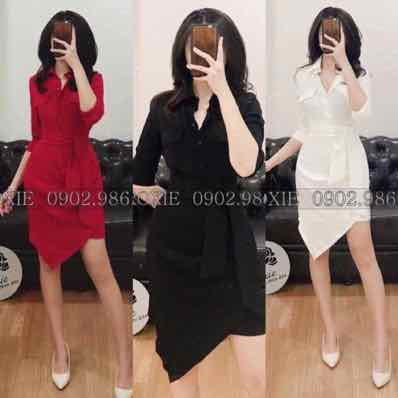 LZD Đầm sơ mi voan lụa cao cấp_ Kiểm hàng vô tư