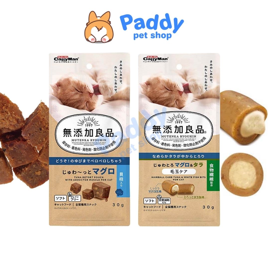 Viên Cá Ngừ CattyMan Snack Tiêu Búi Lông Cho Mèo 30g thumbnail