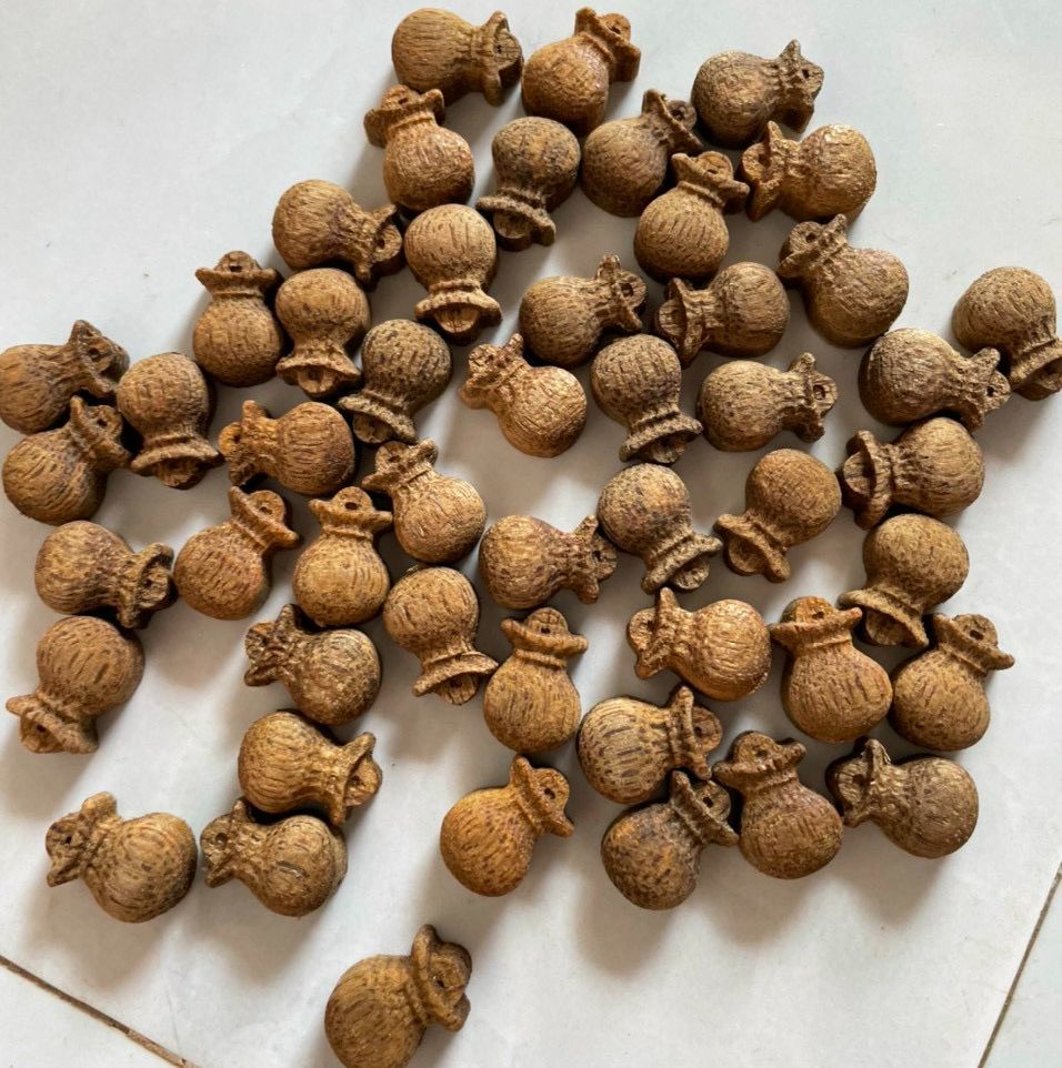 Charm hoa sen trầm hương - Phụ kiện mix vòng tay - Charm trầm hương