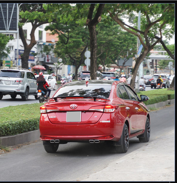 Phụ kiện vios 2008-2010-2012-2016-2019-2020 đuôi gió cánh gió thể thao, có đèn loại đẹp, mộc chưa sơn