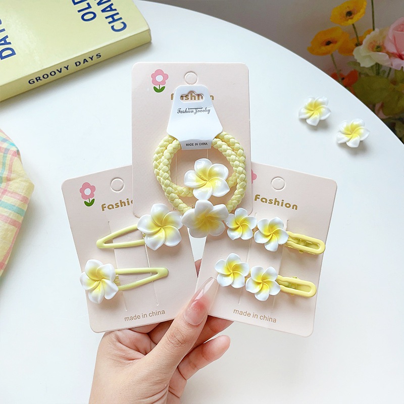 Kẹp tóc, cột tóc hoa sứ dễ thương - Kẹp tóc phong cách Hàn Quốc - Selenshop