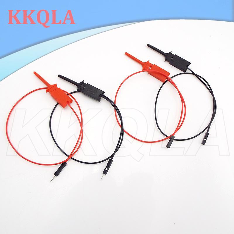 QKKQLA 4Types Single Test Hook Clip Line 10Pin Cable Crocodile Clip Electronic Testing