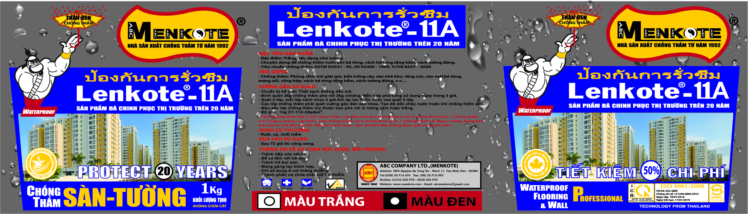 [HCM]CHỐNG THẤM CT11A- LENKOTE - 1KG