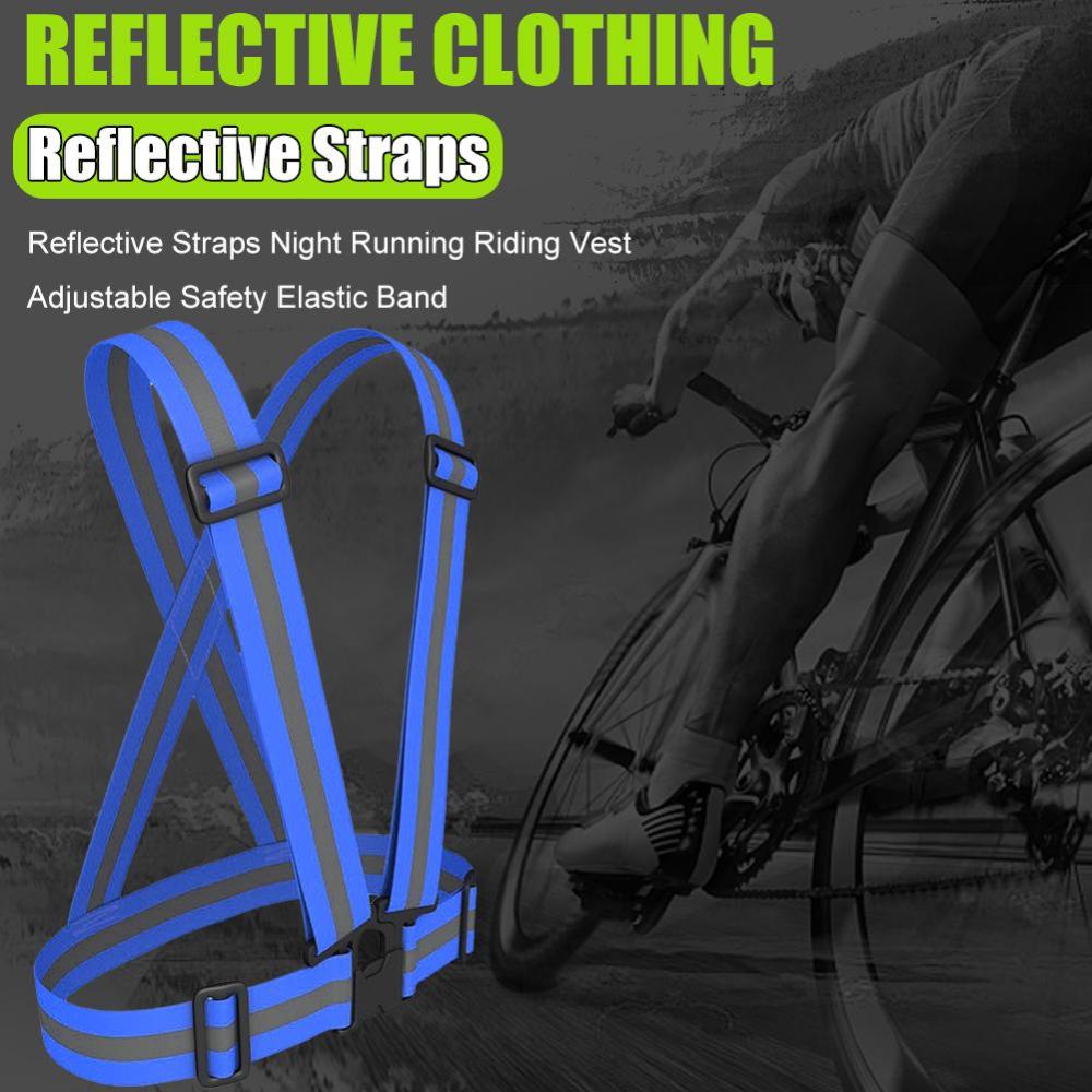 Reflective Straps Night Running Riding Vest Adjustable Safety Elastic Band