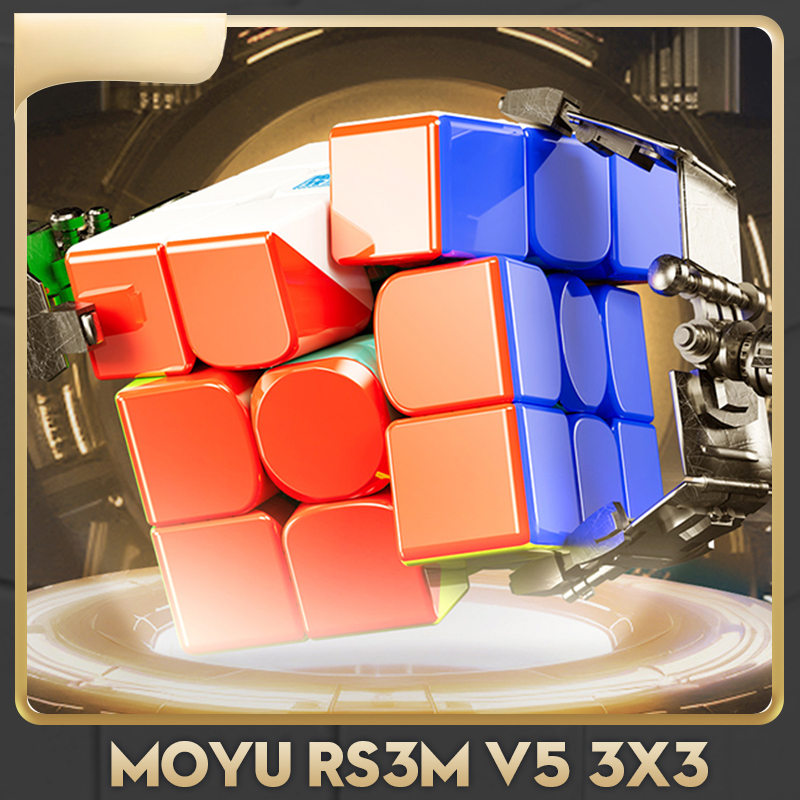 MoYu RS3M V5 3X3 Magnetic Dual agjustment Magic Cube Stickerless Speed  Puzzle Fidget Toys 