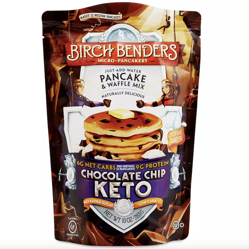 BỘT BÁNH PANCAKE & WAFFLE VỊ SOCOLA, ĂN KIÊNG KETO Birch Benders Chocolate Chip, 283g