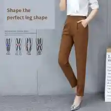 ภาพขนาดย่อของภาพหน้าปกสินค้าFairybeauty กางเกงขายาวผญ กางเกงทำงาน กางเกงผ้า กางเกงแฟชั่นสไตล์เกาหลี เอวสูง ใส่สบาย (ไซส์M-3XL) จากร้าน FairyBeauty บน Lazada ภาพที่ 3