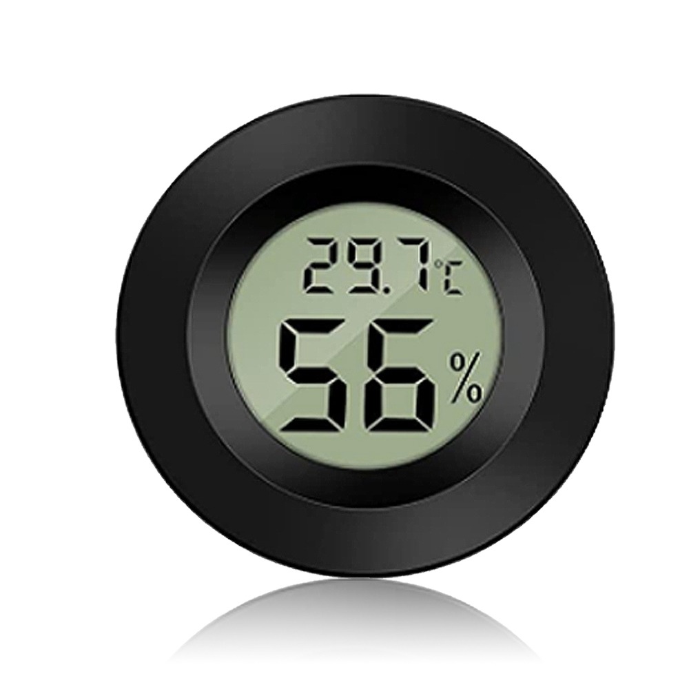 Durable Mini Round Shape LCD Humidity Meter Circular Embedded Digital ...