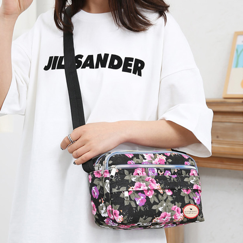 【Special Promotion】 Multiple Pockets Women Handbags Female Shoulder Bags Canvas Messenger Bags Zipper Printed Ladies Crossbody Bag Vintage Bolsas.