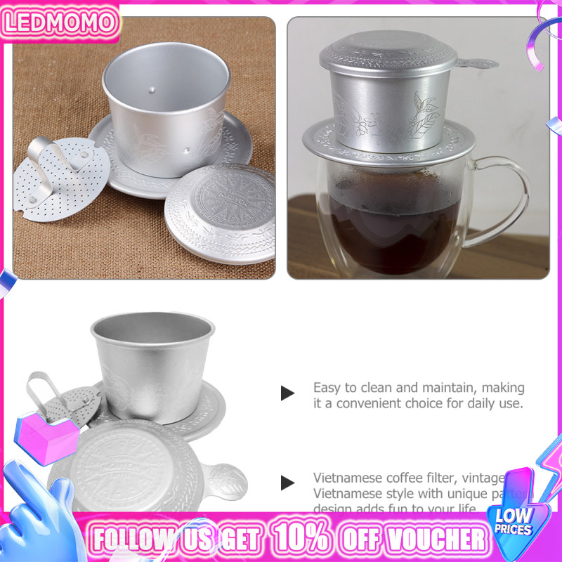 LEDMOMO Coffee Pot Machine Travel Pour over Dripper Lover Gift Set Portable Filter Maker