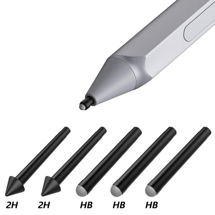 For microsoft surface pro 4/5/6/7/book /pro x 2pcs 2h+3pcs hb pen nib refill