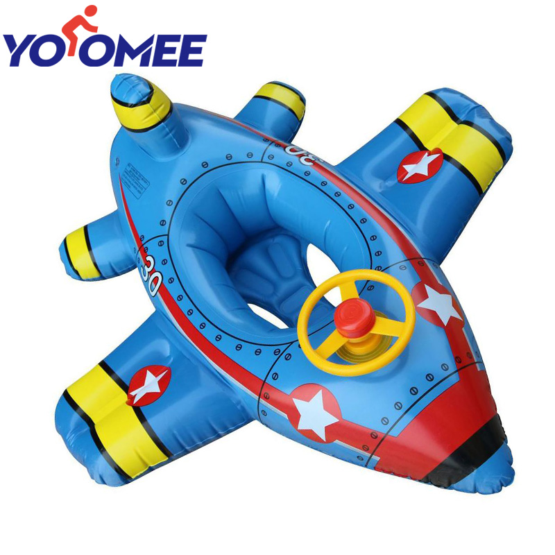 Yoomee Kids Airplane Infant Float Pool Swimming Ring Inflatable Circle