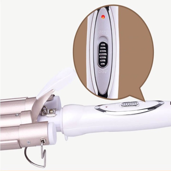 (HCM) MÁY BẤM TÓC GỢN SÓNG 3 TRỤC KEMEI 1010