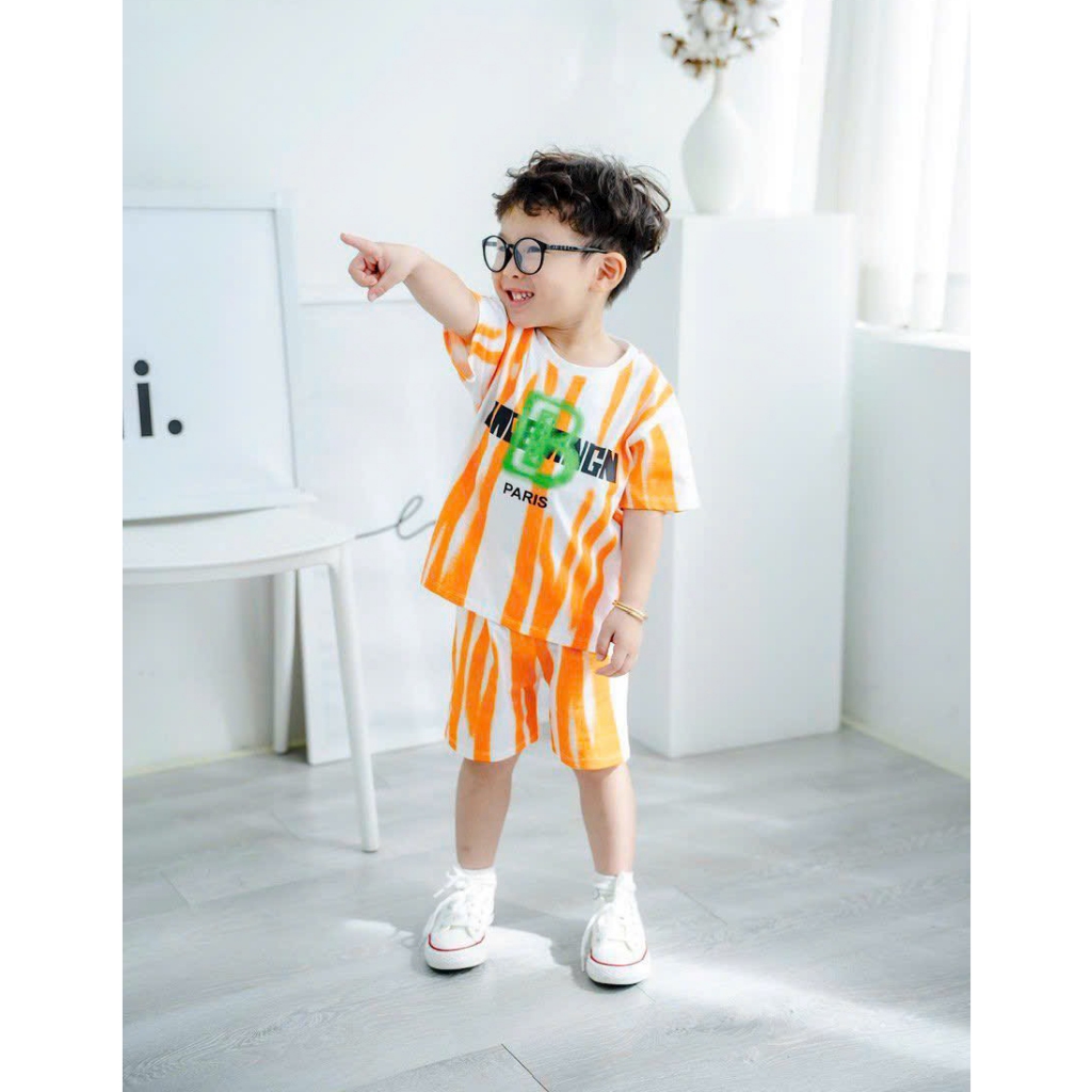 Bộ quần áo cho bé trai B-PARI cá tính chất vải mát mịn chống nhăn,chống xù lông cho bé từ 10kg đến 32kg