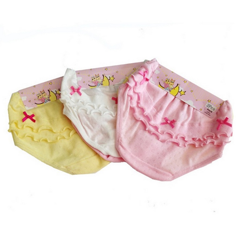 panty for kids girls 2pcs/lot Spring baby girls briefs kids underwear  Breathable Cotton Side Children's Underwear Baby Pants suit 1-7 years