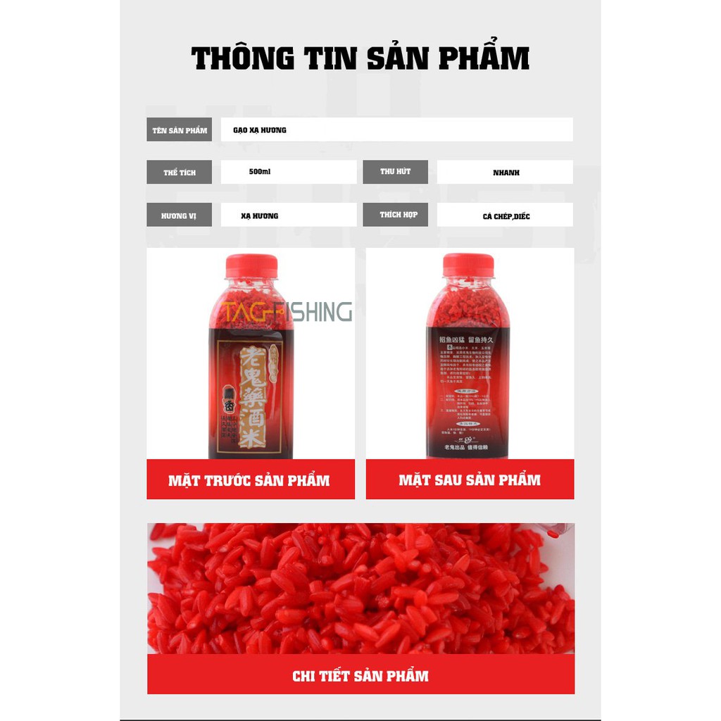 Gạo rượυ Lão Quỷ Mồi Câu Cá Chép, Cá Diếc
