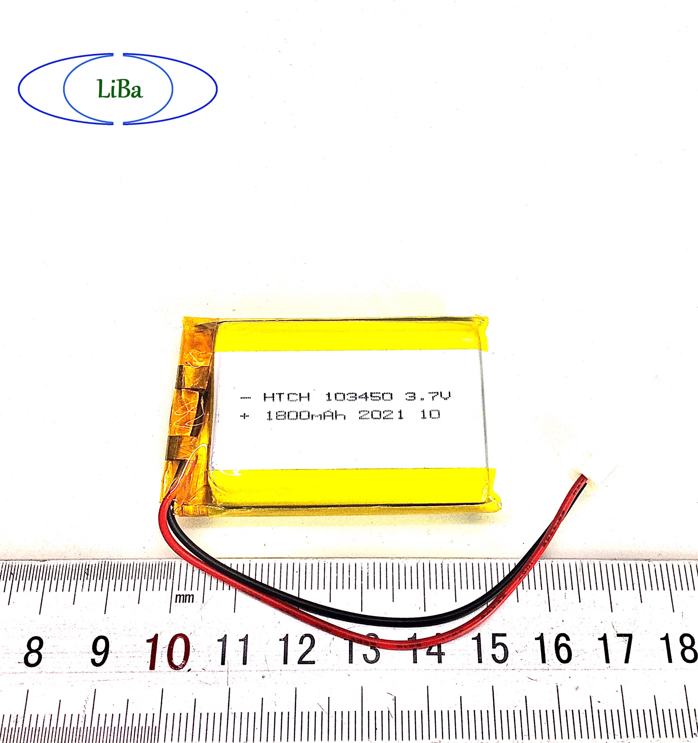 Pin Lithium Polyme (Lipo) 3.7V 1800mAh 103450 - LiBa