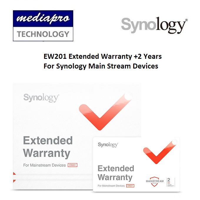 Synology EW201 VIRTUAL Extended Warranty +2 Years For Synology