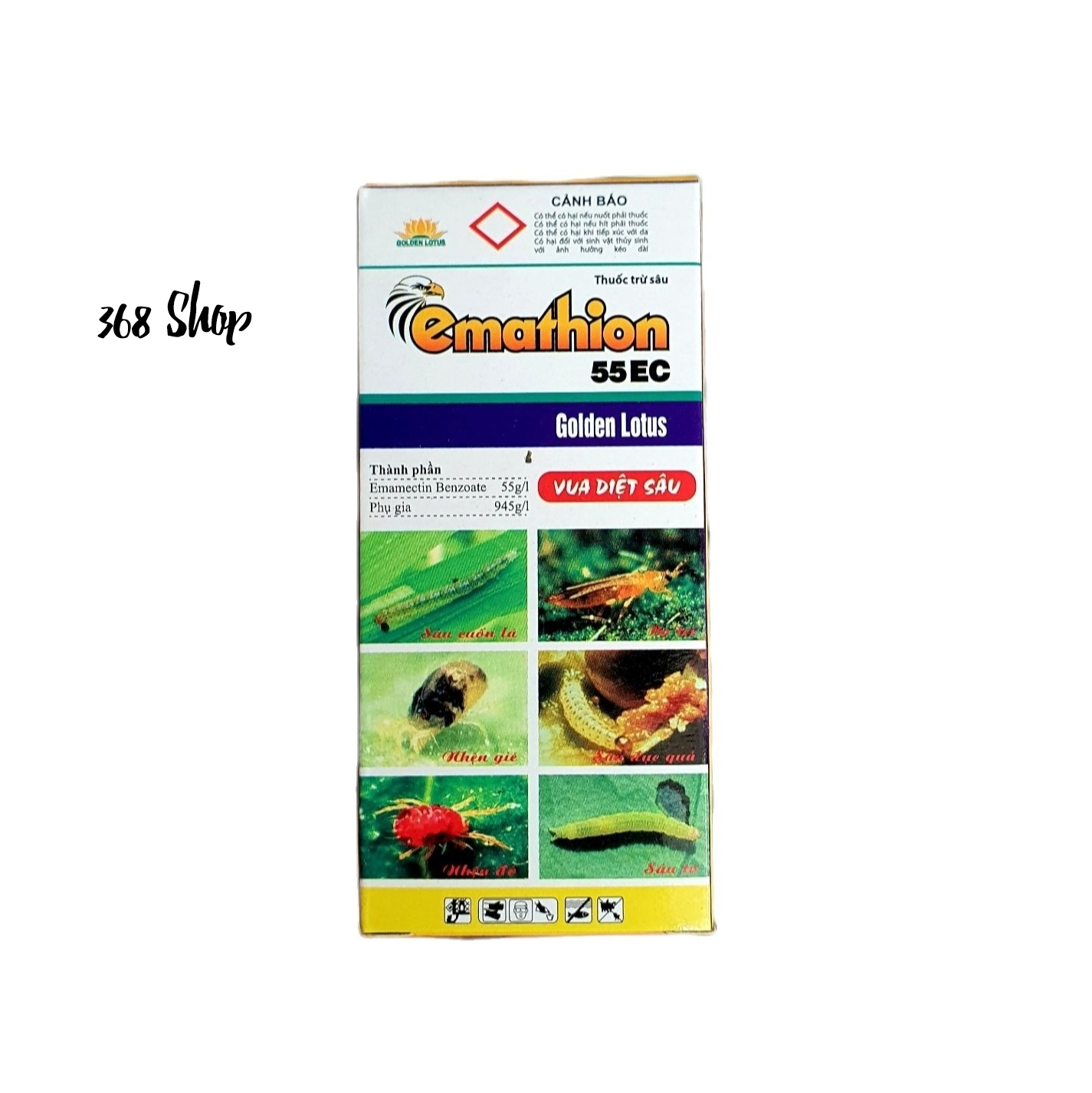 Thuốc trừ sâu Emathion 55EC (100ml) Đặc t rị: Bọ trĩ, Sâu cuốn lá, Sâu tơ..