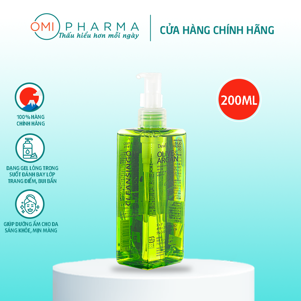 Dầu tẩy trang Olive và Argan Deve Nhật Bản (Chai 500ml và 200ml)