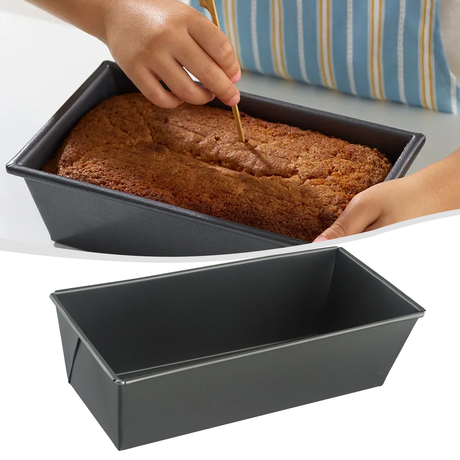 COOLELECT Toast Baking Mold Cake Pan Tray Non-Stick Black Mold Rectangular Baking High quality Durable Ready Ship