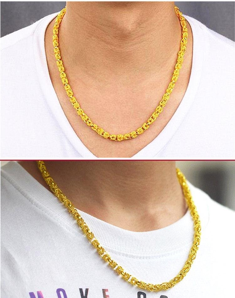 Dây chuyền nam đầu rồng mạ 24K