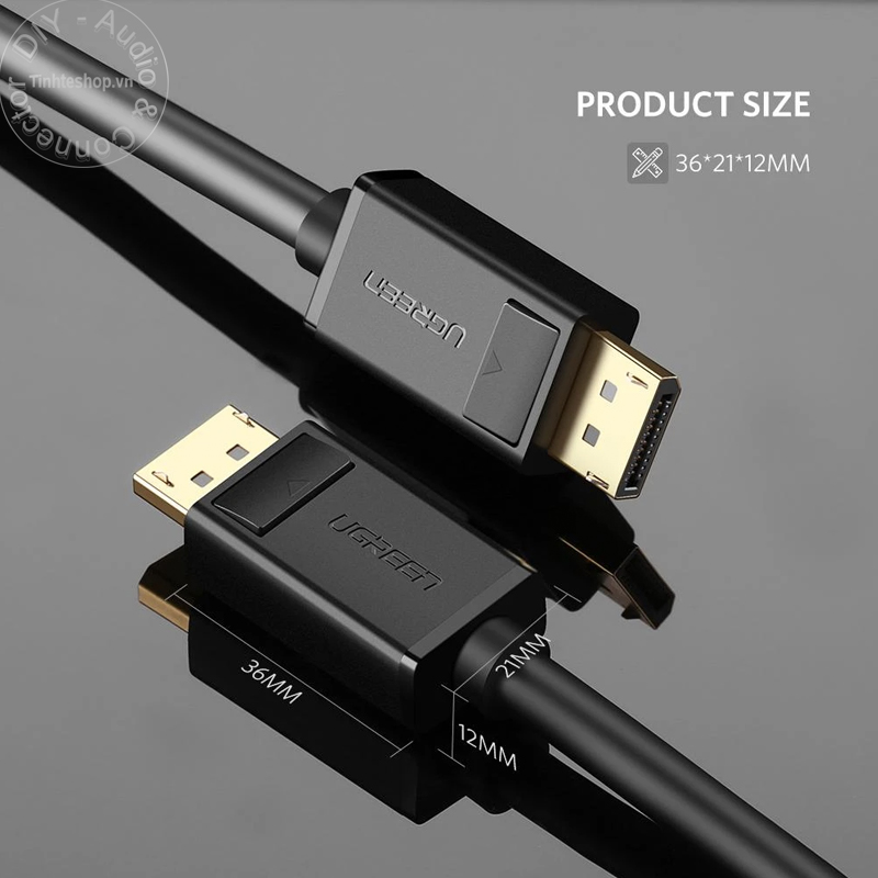 Cáp Displayport 1.2 4K60Hz Ugreen DP102 dài từ 1 mét đến 5 mét - Dây 2 đầu Displayport