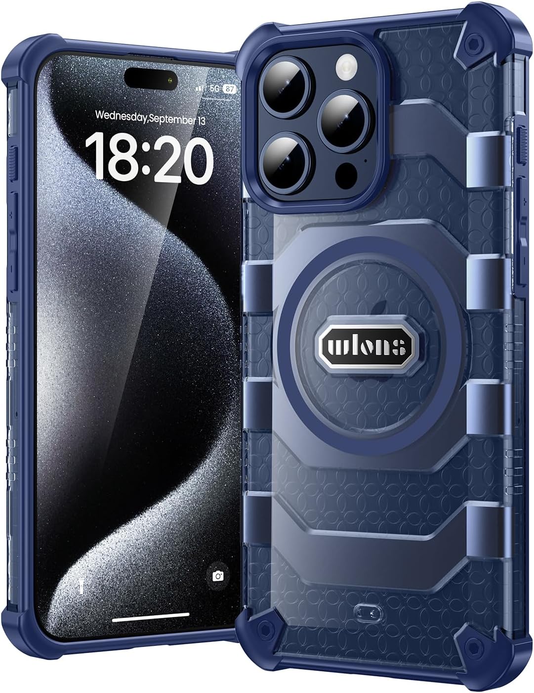 Luxury Magnetic for iPhone 15 Pro Max Case,Compatible with Magsafe Anti-Slip Hybrid Hard PC Rugged TPU Armor Military Grade Shockproof Case Cover for iPhone 15 Case,iPhone 15 Pro Case,iPhone 15 Plus Case