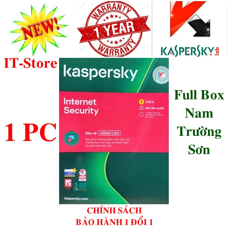 KASPERSKY INTERNET SECURITY 1PC/Năm - BOX NAM TRƯỜNG SƠN