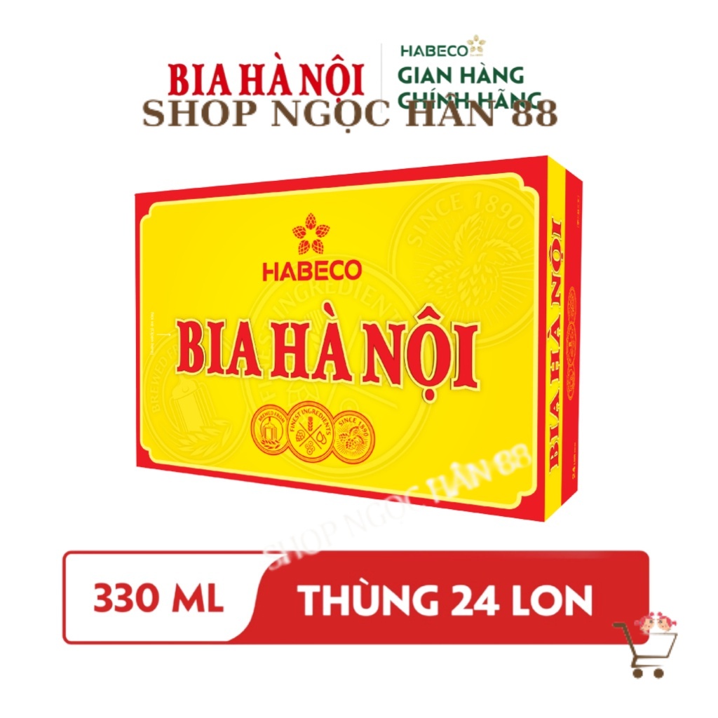 Thùng 24 lon Bia Hà Nội - (330ml/lon)