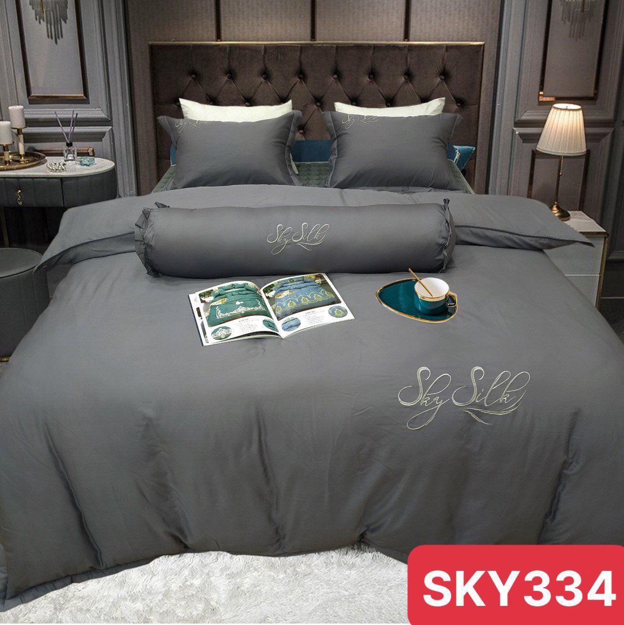 BỘ CHĂN GA GỐI LỤA PYEODA SKY 5 MÓN