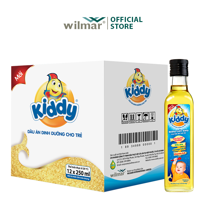 Dầu Ăn Kiddy Dinh Dưỡng CÁ HỒI Cho Bé 250ml