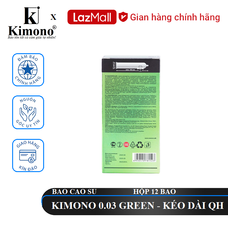 [ KIMONO ] Bao cao su Kimono 0.03 Siêu Mỏng 12 bao.