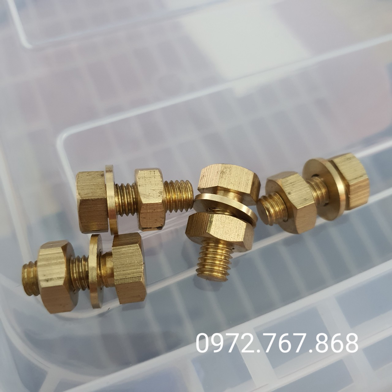 5 cái Bulong đồng thau M8*20 (kèm 1 đai ốc và long đền)