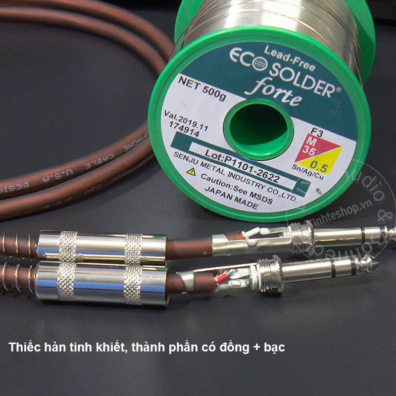 Cáp chuyển 6.5 stereo ra 2 6.5 mono DIY 0.5M đến 5M - Dây chia jack 6ly stereo ra 2 mono