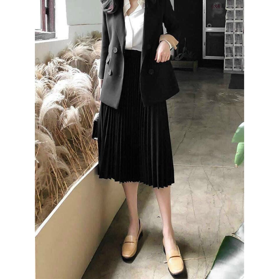 Chân váy CÁT HÀN DẬP LY mix gì cũng đẹp