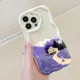 Jizetin for Samsung J7 Prime Back Cover Purple Garden Curved Wavy Edge Soft Silicone Phone Case. 