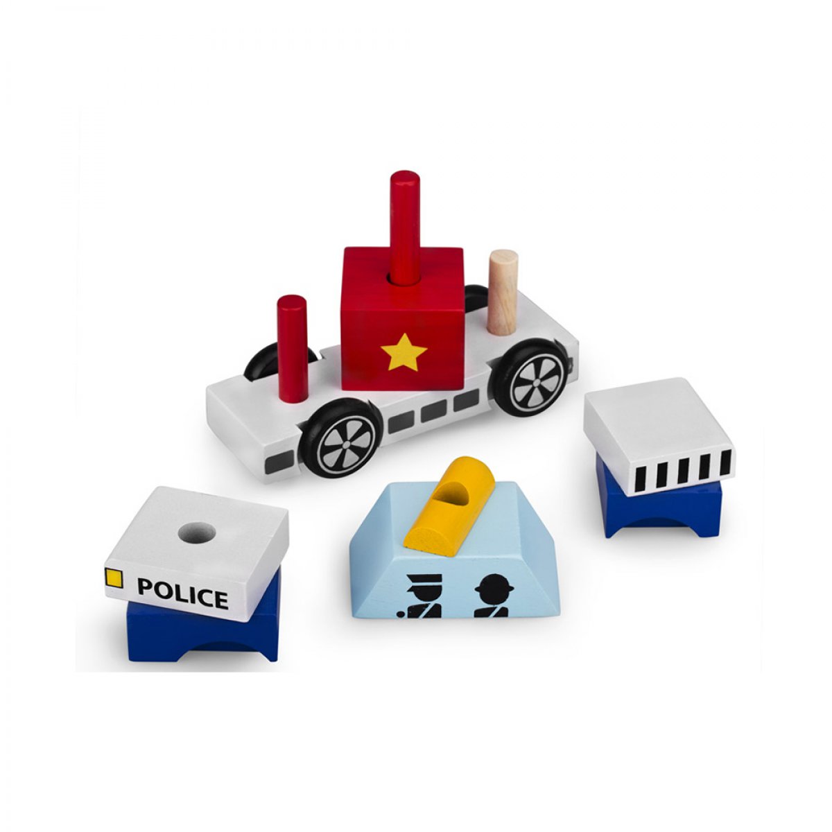 Đồ chơi gỗ Winwintoys - Lắp ráp xe cảnh sát
