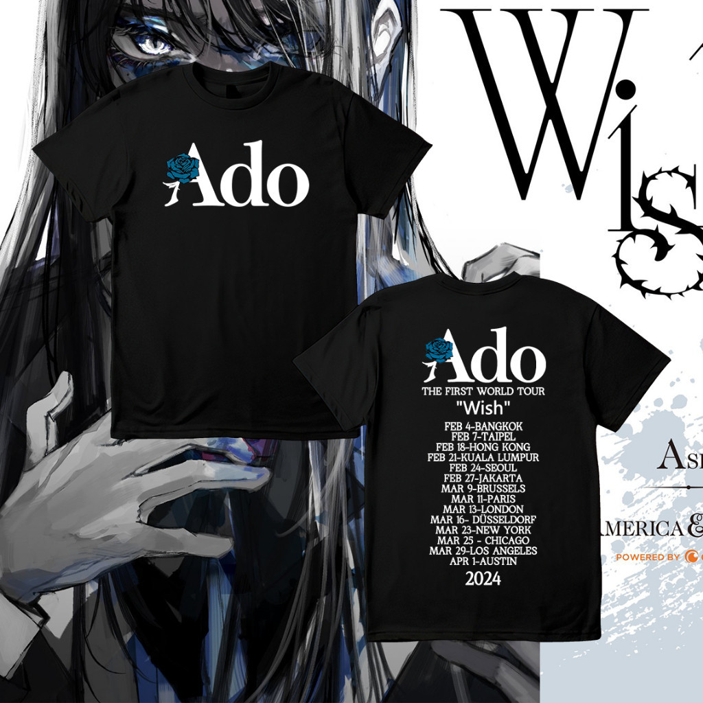 ADO, First World Tour T-Shirt Breathable Cotton s-5xl 1 | Lazada PH
